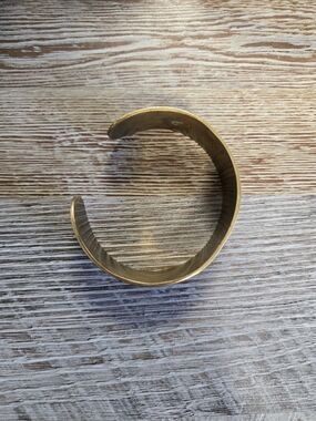 Brushed Gold Open Cuff Bracelet